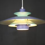 Design lamp by Jeka Metaltryk, Model Volga - Denmark 1970 - Full restored in purple and blue colors