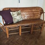 Chestnut striped bench