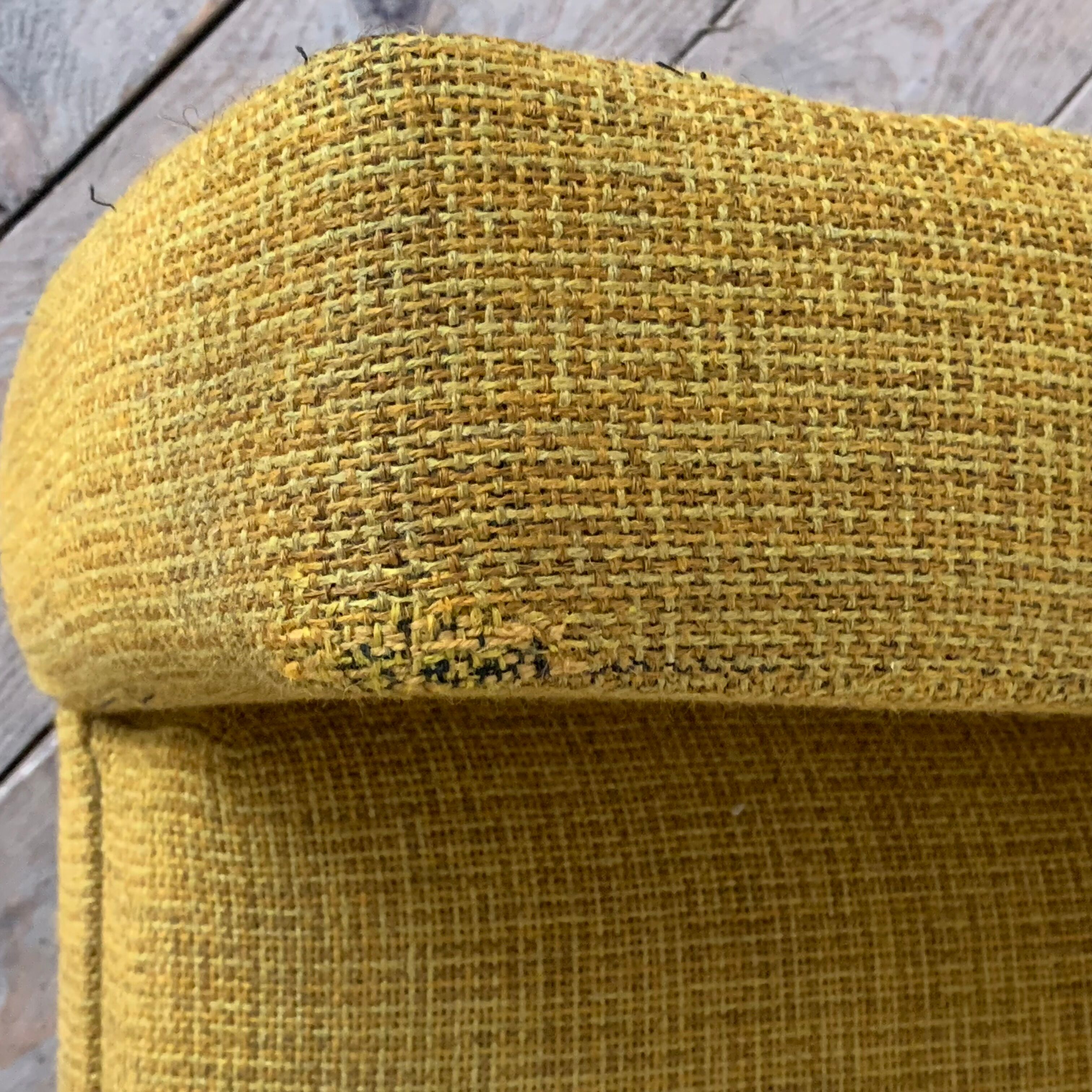 Vintage mustard yellow armchair