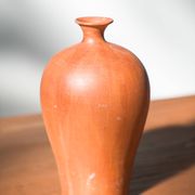 Pair of 1980s-90s Terracotta Vases – Minimalist Organic Shapes