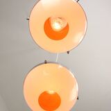 Space Age Italian Orange Pendant Lamps, Set of 2