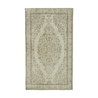 Handmade antique oriental beige carpet 170 cm x 292 cm