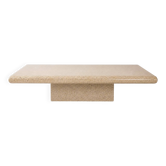 Jean Claude Mahey coffee table in speckled resin and wood, 1970s.