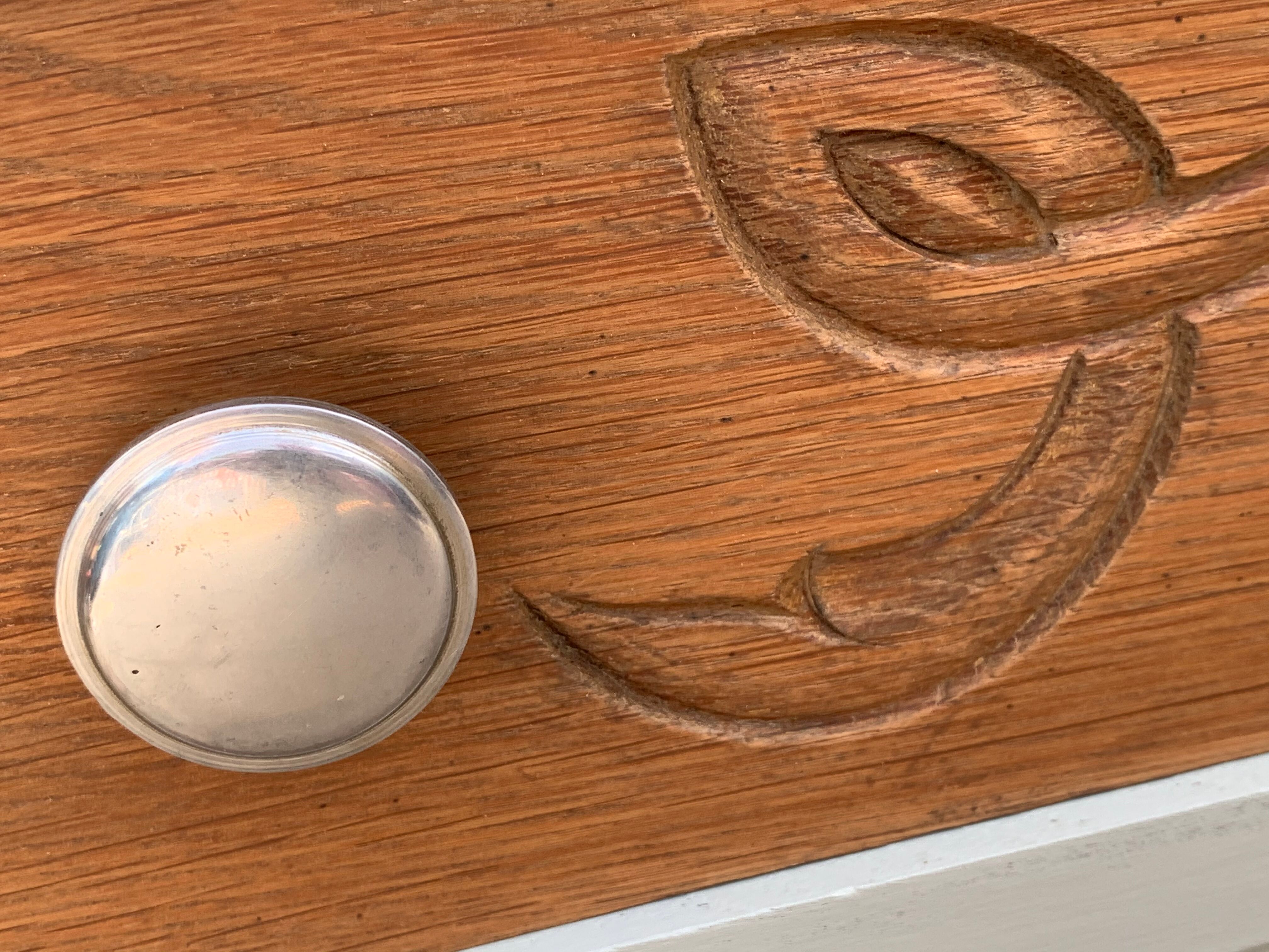 40's grey green art deco chest of drawers