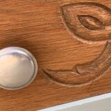 40's grey green art deco chest of drawers