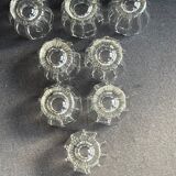 Liquor cabaret - Art Deco - Blown and cut crystal, mahogany or ebony macassar and stainless steel