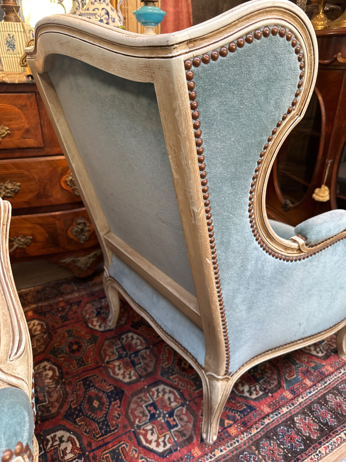 Pair of Louis XV style armchairs