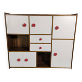 Vintage Scandinavian children's bookcase sideboard