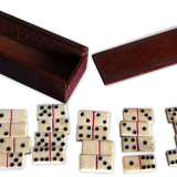 19th century miniature old dominoes game