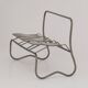 Sculptural metal bench / Artist's work signed Circa 2000