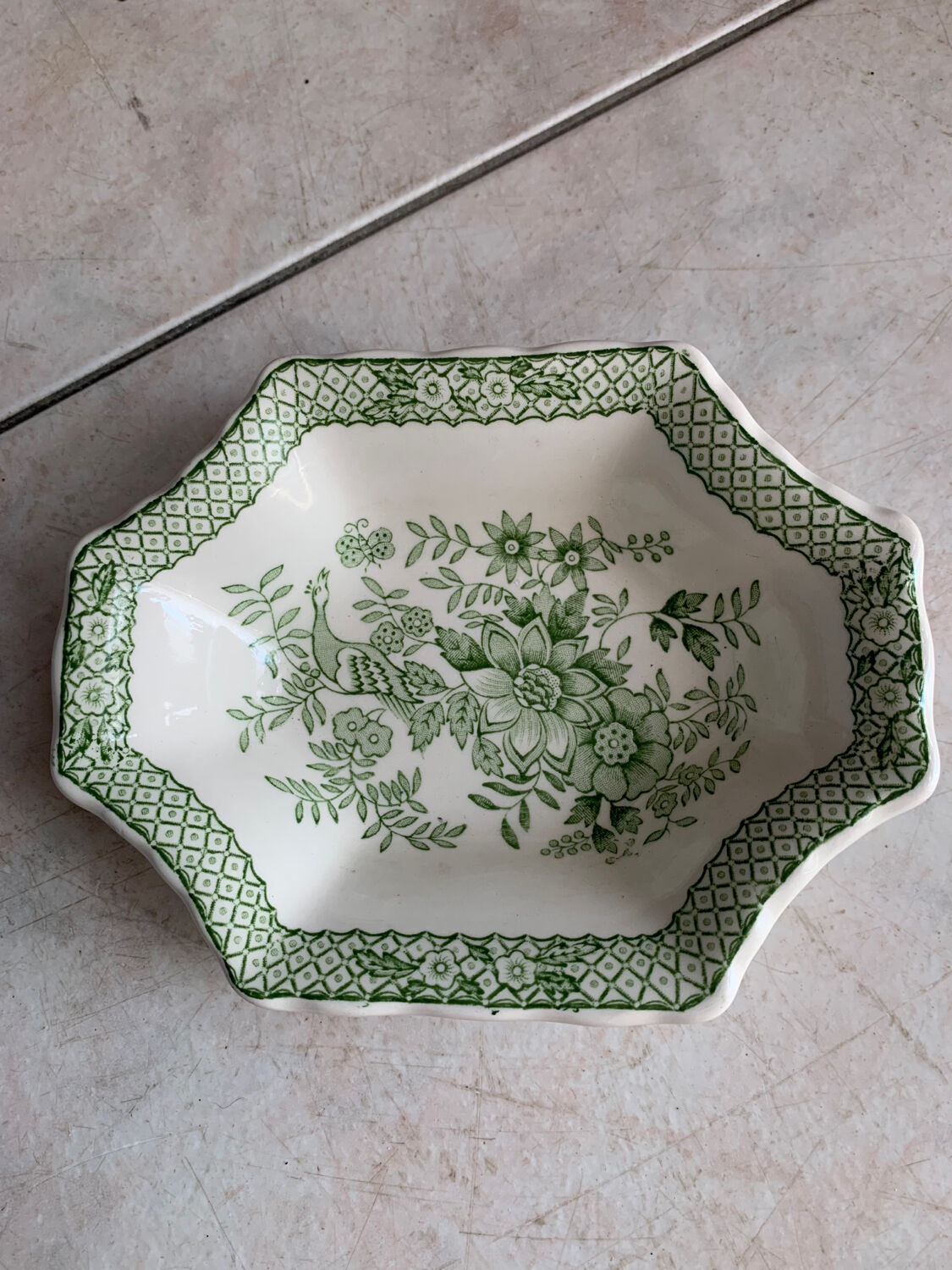 Empty soap rest pocket mason's stratford english porcelain