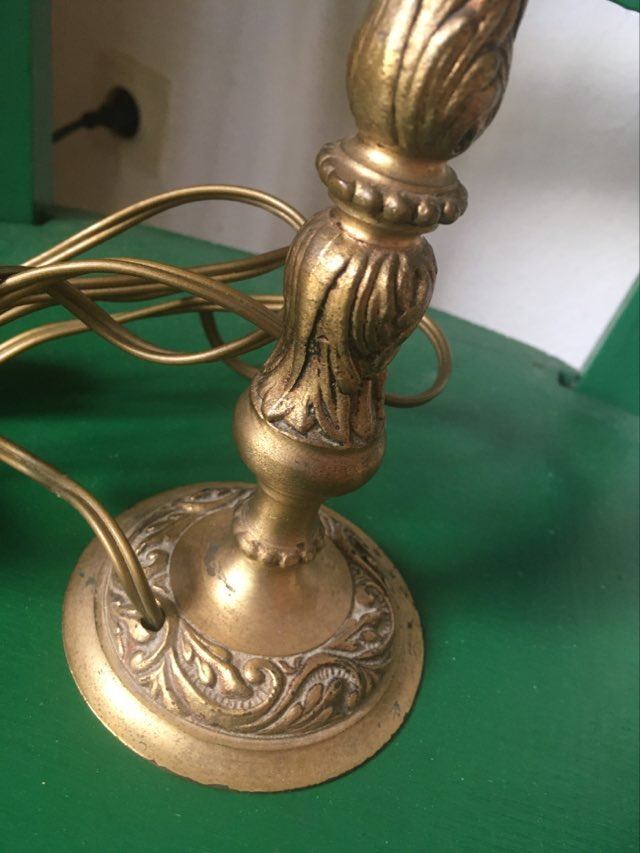 PIed of bronze or brass lamp.