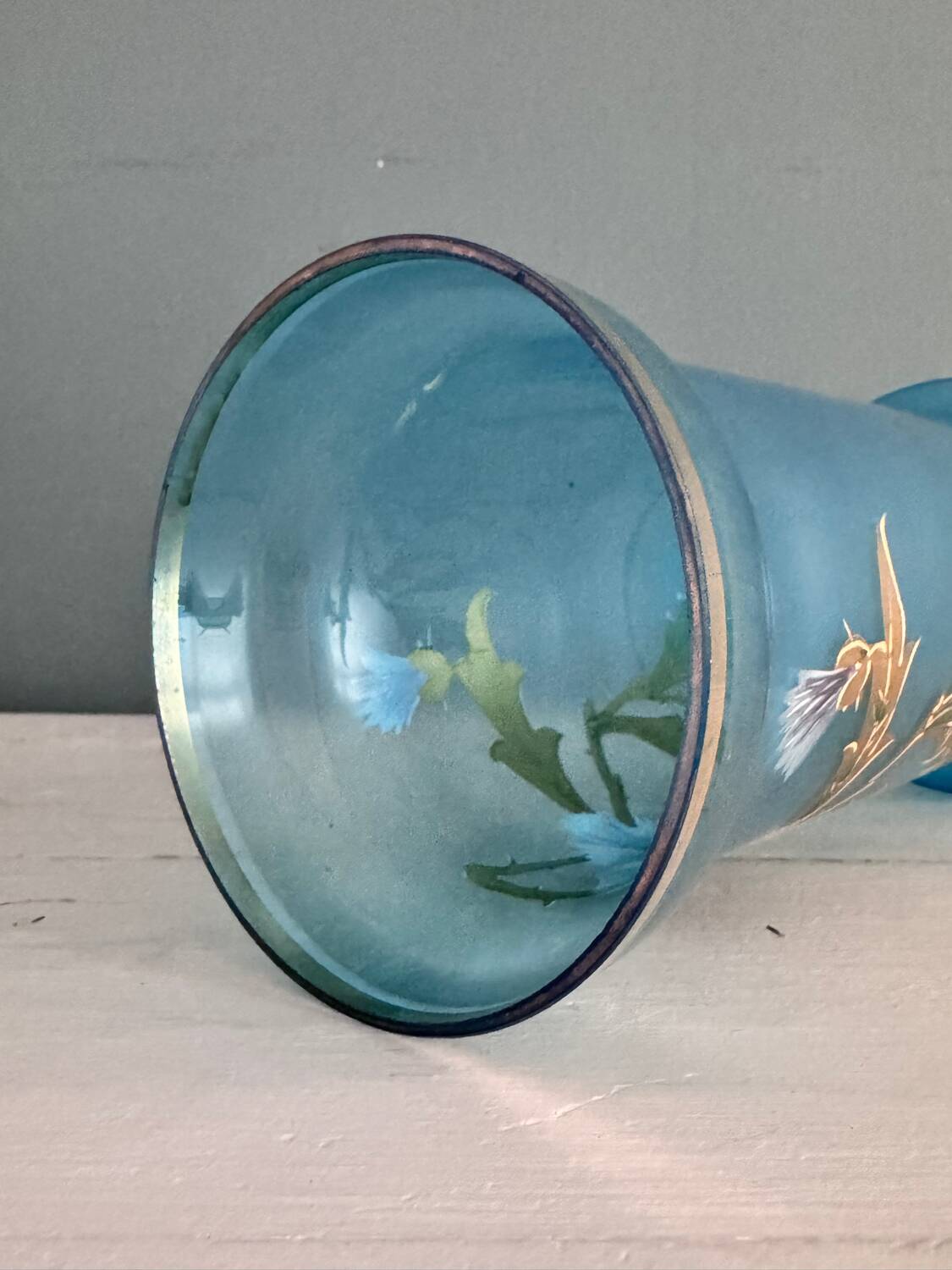 Legras roll vase, late 19th century