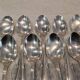 12 silver-plated metal mocha spoons by silversmith Guillaumot, Contours 11.6cm