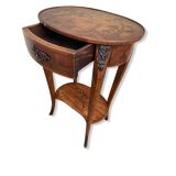 Table Rognon Marquetry Antique