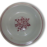 Art Deco, hbc montereau, france, red flowers Bowl