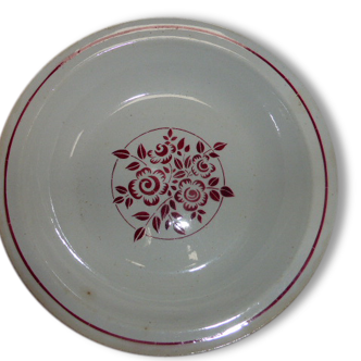 Art Deco, hbc montereau, france, red flowers Bowl