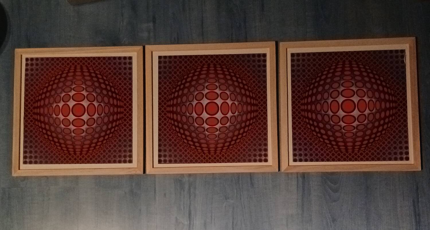 Triptyque de compositions cinétiques - Victor Vasarely - Éditions du G