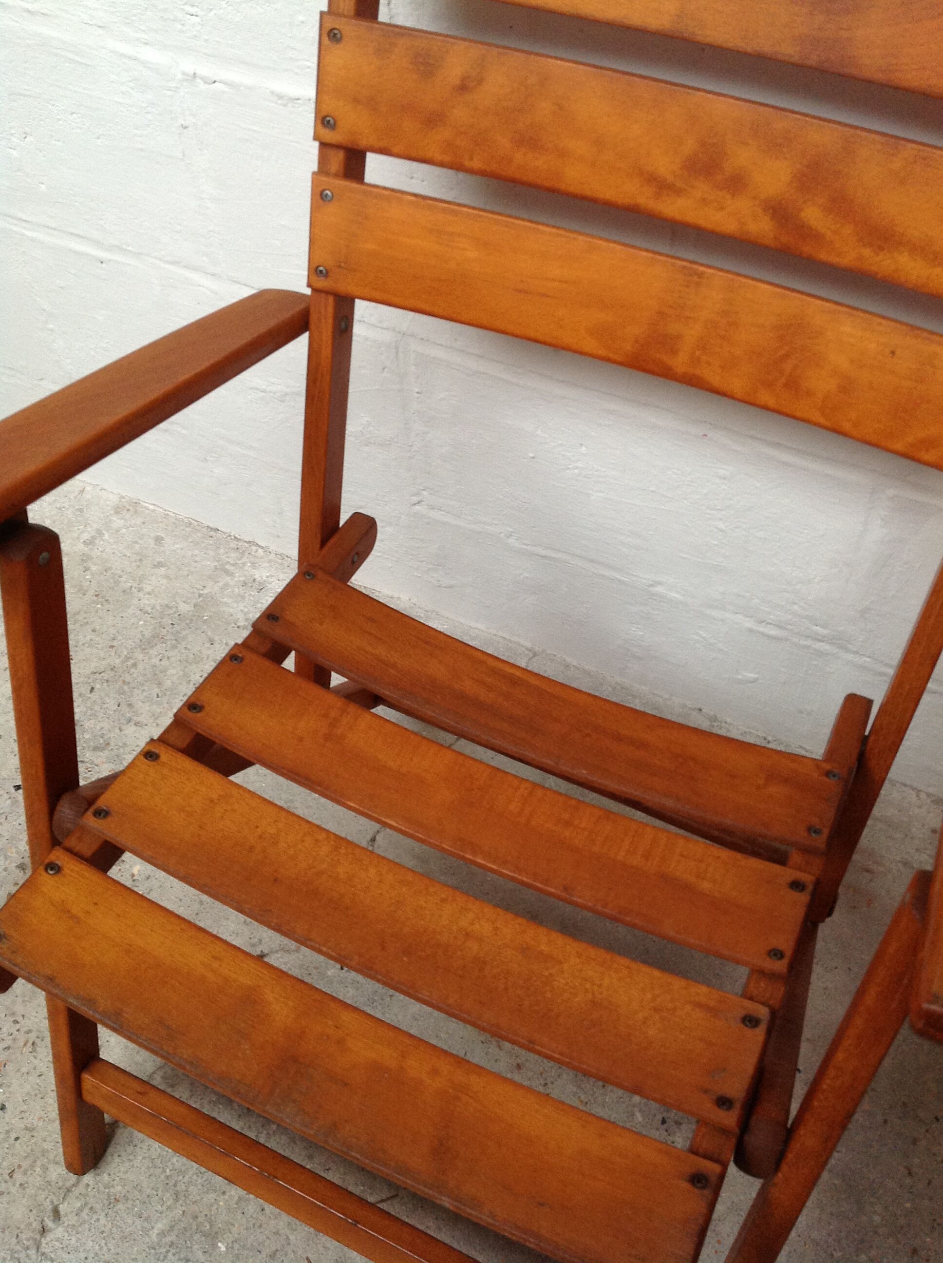 Teak folding chairs
