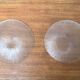 Vintage glass plates with bark design, set of 2.