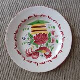 Two plates Les Islettes 19th century Rooster plate
