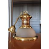 Hanging lamp old river wood brass glass