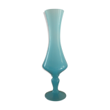Vase soliflore en opaline bleu