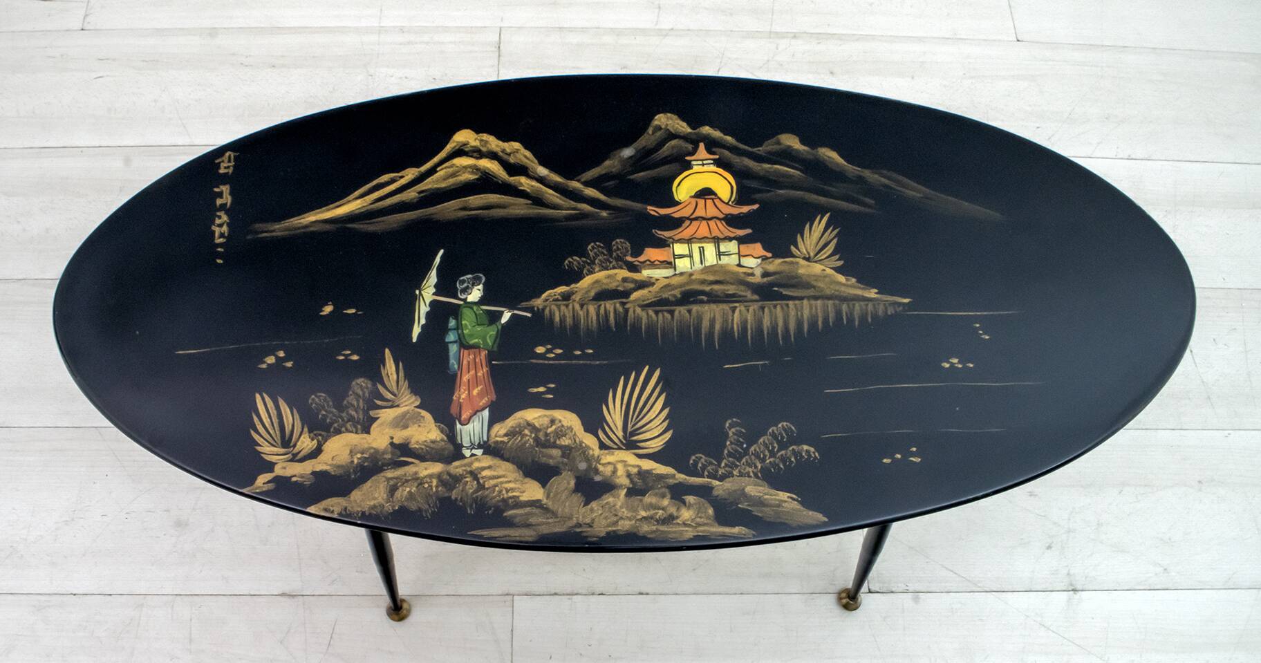 Mid-Century Modern Chinese Paint Coffee Table, 1960s