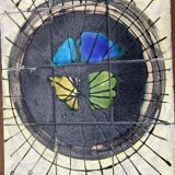 Teak coffee table with lava ceramic by j.belarti 1960