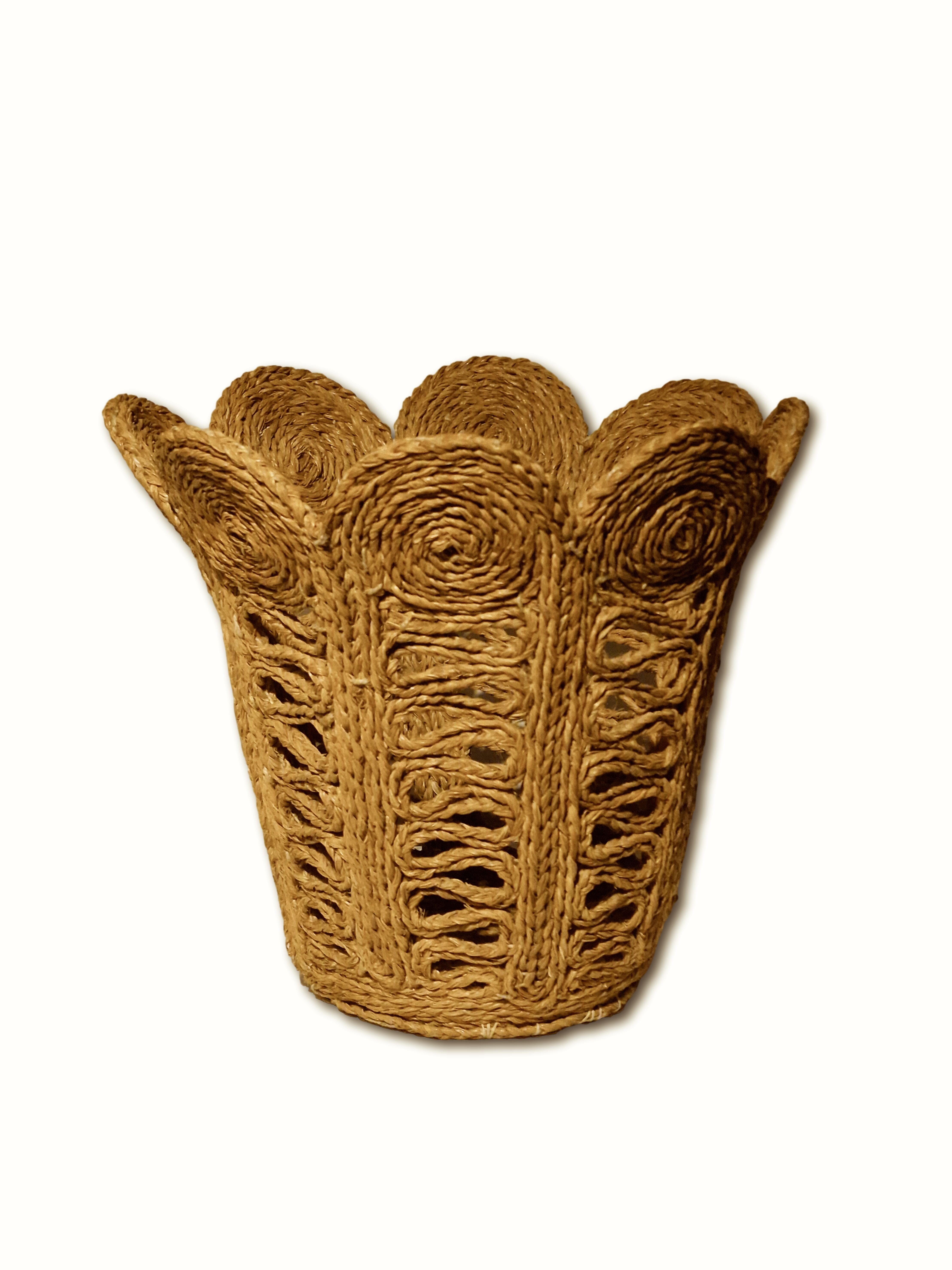 Natural rope basket 1970s