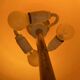 Mid-century modern orange glass Table lamp, Vistosi Italy, 1960s