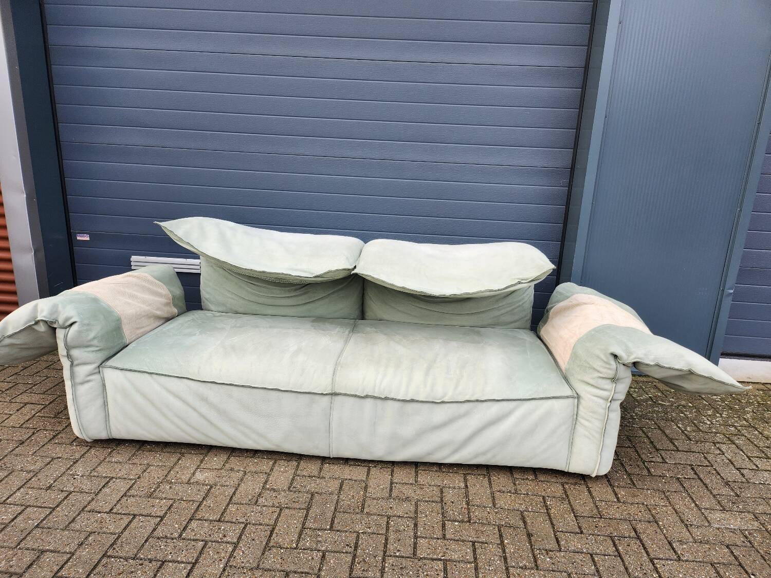 Baxter - Casablanca sofa in Nabuk Sage by Paola Navone