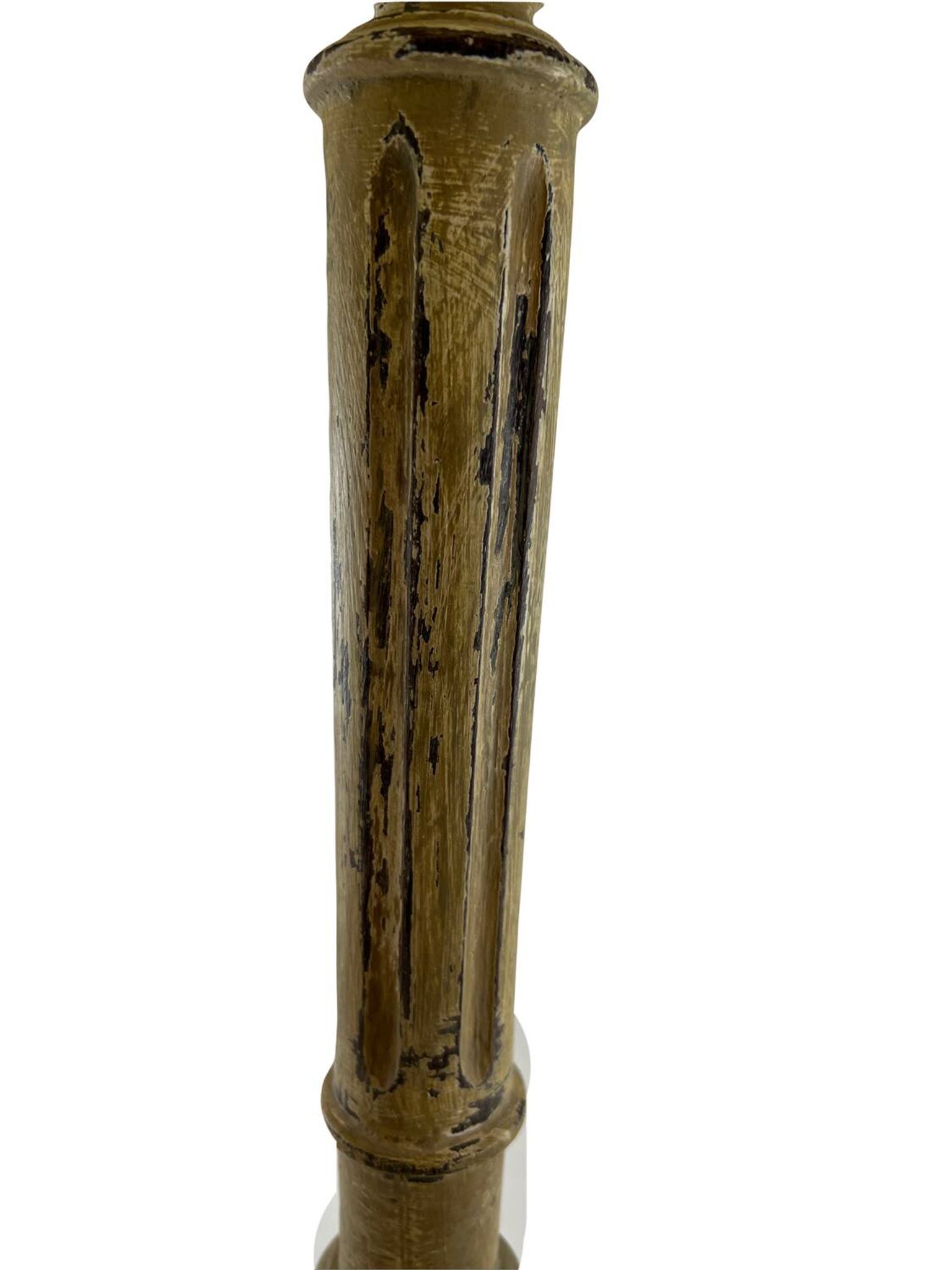 Patina wooden baluster lamp base