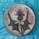 Ceramic plate with thistles - Etienne Daniel, Vallauris, 1960s-70s