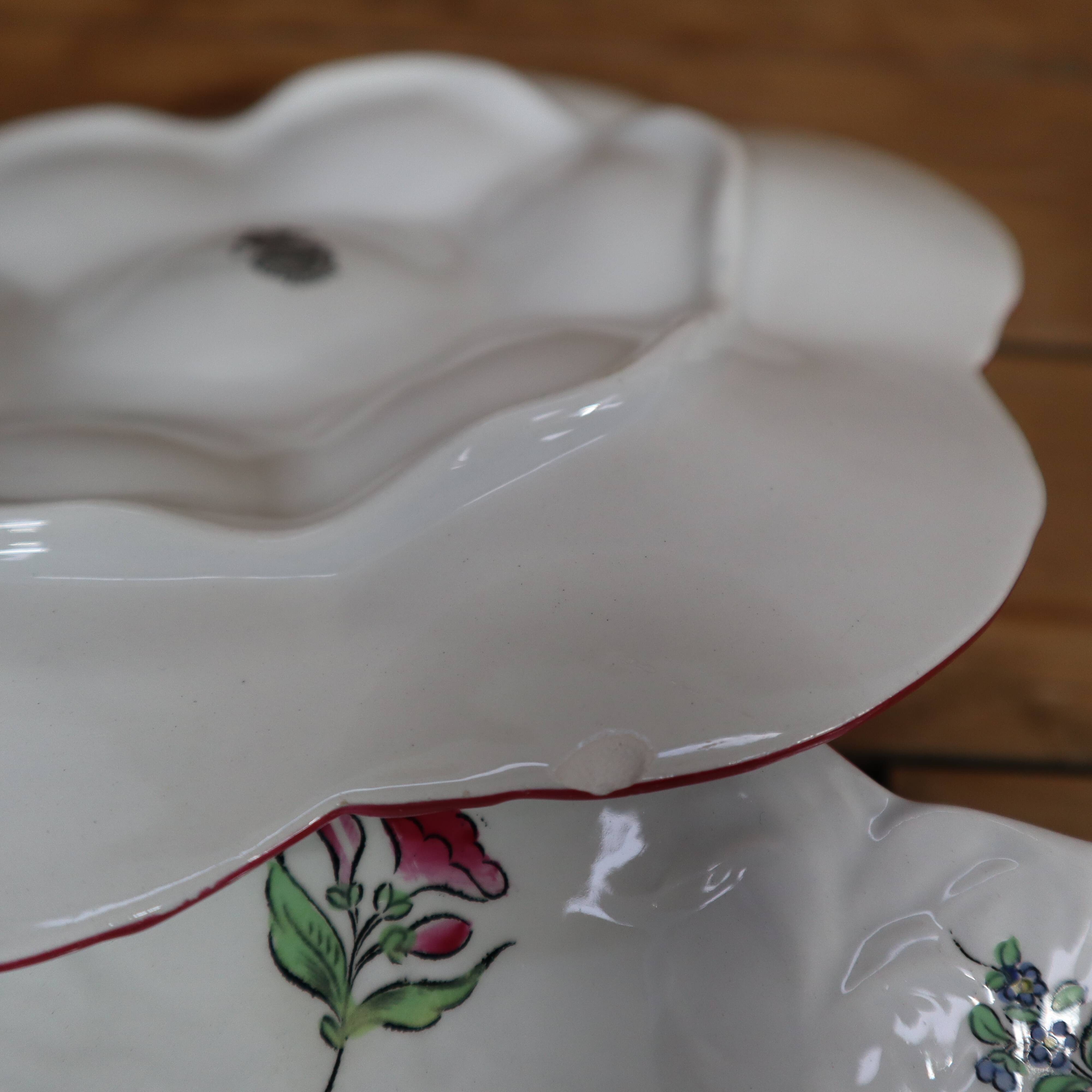 11 Assiettes à huitres/coquillages, modèle "Réverbère" Ket G Lunéville