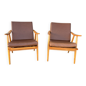 Paire de fauteuils vintage