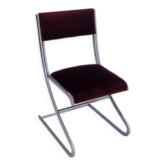70s tubular chrome dining chair
