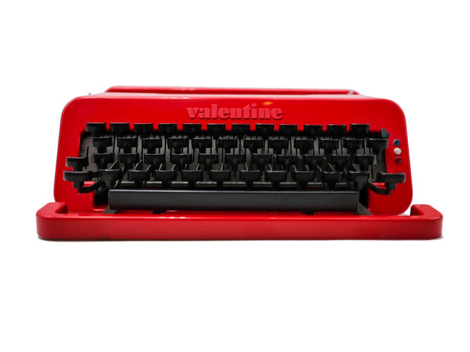 Machine à écrire olivetti valentine s rouge coeur révisée ruban neuf