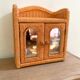 Small vintage rattan wall cabinet
