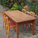 Oak farm table, 1930s/40s