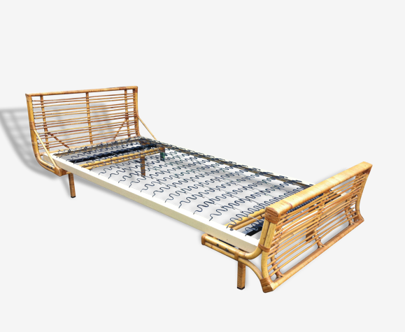1950s rattan bed