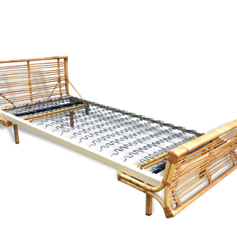 1950s rattan bed