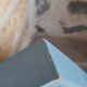 Hand-painted blue wooden tray