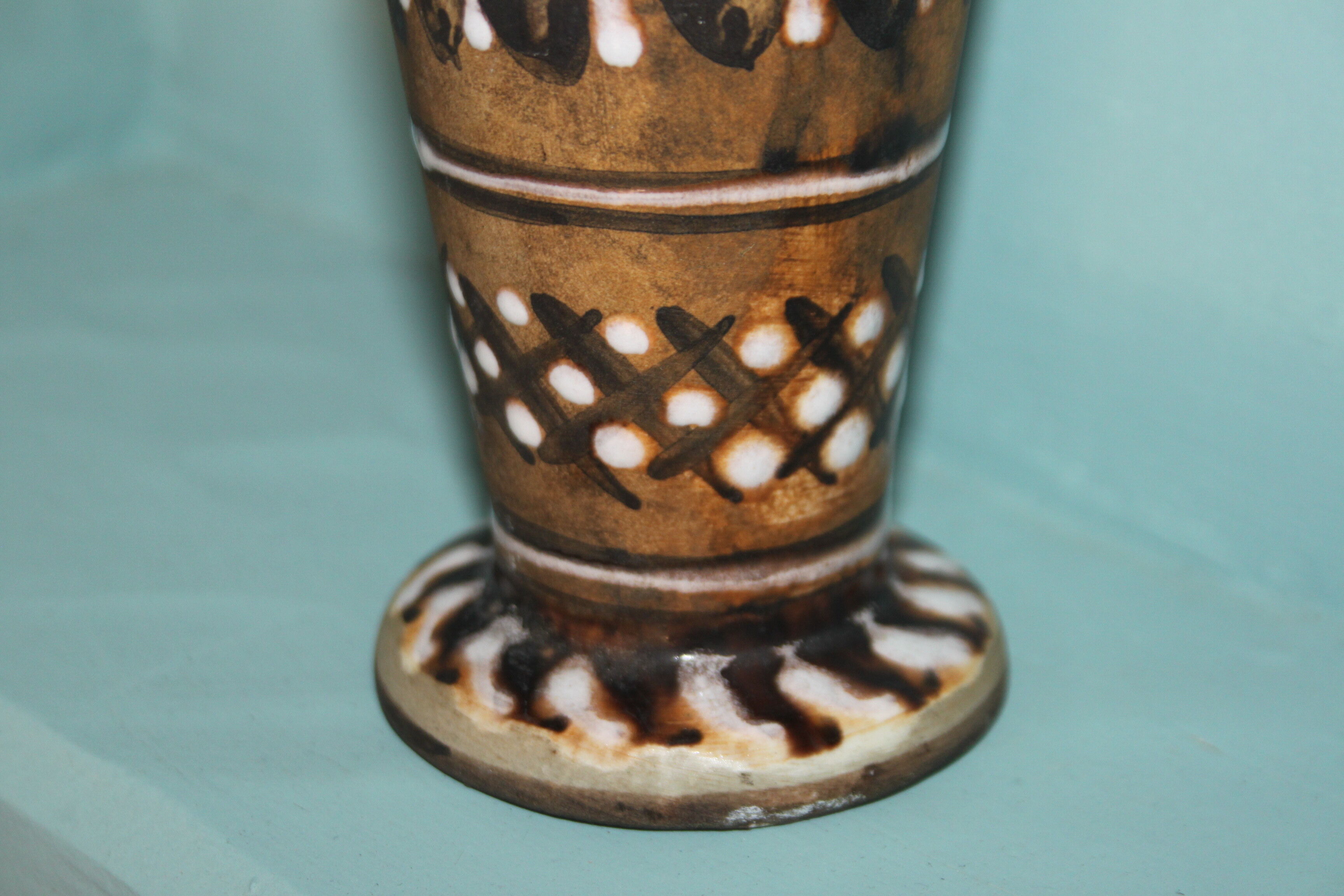 Vintage ceramics from Vallauris. Aiguière of the years 70. Signed Santi.