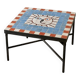 Handcrafted Moroccan coffee table in zellige – Hand-painted tiles