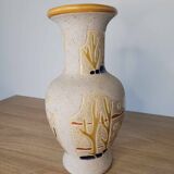 Bird stoneware vase