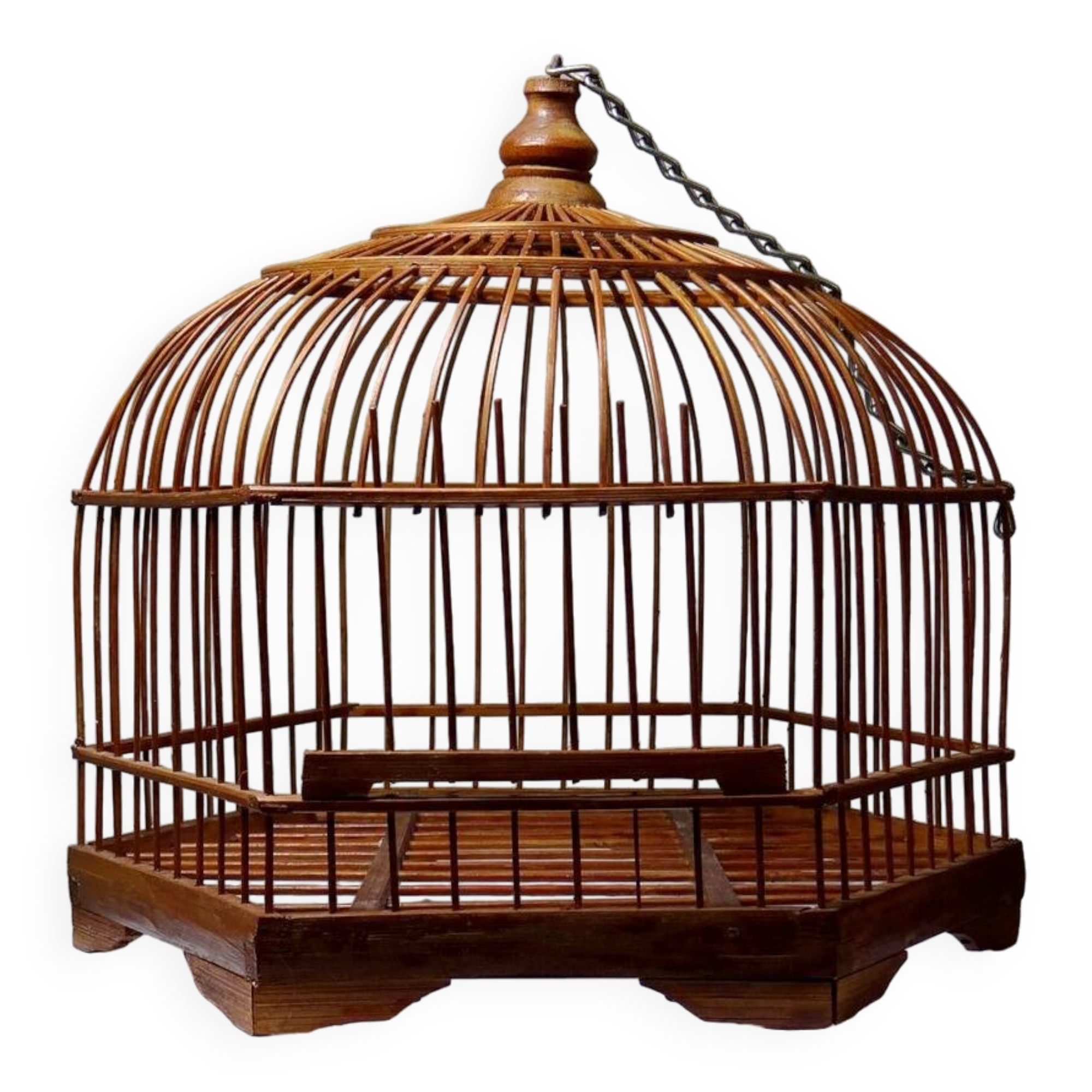 Vintage Chinese Bamboo Decorative Bird Cage