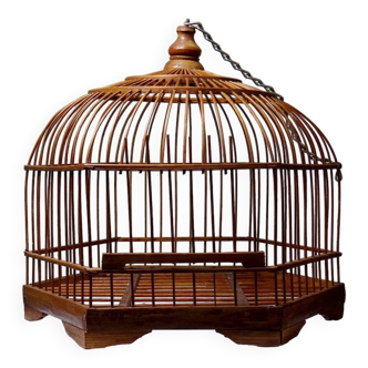 Vintage Chinese Bamboo Decorative Bird Cage
