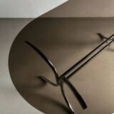 Chrome smoked glass dining table | Italy | 1970s