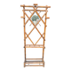 Vintage Bamboo Entrance Hall Stand - Diamond Mirror